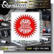 SIGN24050622: Rotulo Publicitario Banner de Vinil de Corte con Ojetes de Metal para Amarrar con Texto Gran Apertura para Taller de Mecanica marca Softmania Ads de Dimensiones 1.3x1.3 Metros