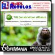SMRR22110107: Full Color Banner with Metal Holes to Tie with Text Titi Conservation Alliance Advertising Sign for Nonprofit Organization brand Rapirotulos Dimensions 78.7x23.6 Inches