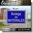 Pvc 3 Millimeters with Full Color Printing with Text Materils Storage Room Advertising Material for Hydroelectric Production Plant brand Softmania Ads Dimensions 27.6x19.7 Inches