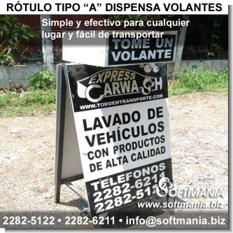 Letrero de acera tipo A con dispensador de folletos