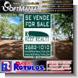 SMRR24012965: Iron Sheet with Cut Vinyl Lettering with Text Reef Realty, for Sale Advertising Sign for Real Estate brand Softmania Ads Dimensions 11.8x19.3 Inches
