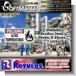 SMRR23100327: White Acrylic 3 Millimeters with Cut Vinyl Lettering with Text Danger, High Temperatures Advertising Material for Chemical Factory brand Softmania Rotulos Dimensions 17.7x7.9 Inches
