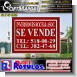 SMRR23100334: Iron Sheet with Cut Vinyl Lettering with Text Inversiones Roch, for Sale Advertising Sign for Real Estate brand Softmania Rotulos Dimensions 23.6x17.7 Inches