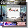 SMRR23090420: Pvc Airport Pallet with White Melamine and Cutting Vinyl Lettering with Text Deskubra Centro America Advertising Sign for Travel Agency brand Softmania Rotulos Dimensions 15.7x13.8 Inches