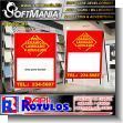 SMRR23090322: Metal Structure for Sidewalk with Reflective Vinyl Lettering Double Sided with Text Board to Write Offers and Discounts Advertising Sign for Tile and Flooring Store brand Softmania Rotulos Dimensions 23.6x31.5 Inches
