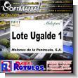 SMRR23090403: Pvc 3 Millimeters with Full Color Printing with Text Lot Ugalde 1 Advertising Sign for Fruit Packing Plant brand Softmania Rotulos Dimensions 31.5x19.7 Inches