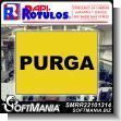 SMRR22101314: Floor Graphic Adhesive with Text Purge Advertising Sign for Industrial Factory of Plastic Products brand Rapirotulos Dimensions 11x8.7 Inches