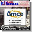 SMRR22102507: Cut Vinyl Banner with Tubular Frame with Text Ready Mix Concrete Construction Advertising Sign for Construction Company brand Rapirotulos Dimensions 51.2x39.4 Inches