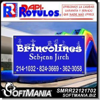 ROTULO PUBLICITARIO BANNER FULL COLOR CON OJETES DE METAL PARA AMARRAR CON TE
