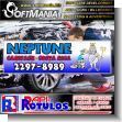 SMRR23040814: Metal Sheet of Iron with Tubular Frame and Full Printing with Text Neptune Carwash Costa Rica Advertising Sign for Car Wash Service brand Softmania Advertising Dimensions 16.4x4.9 Foot