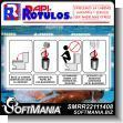 SMRR22111408: White Acrylic 3 Millimeters Full Color Printed with Text Correct Use of the Womens Toilet Advertising Sign for Sports Association brand Rapirotulos Dimensions 11.8x5.9 Inches