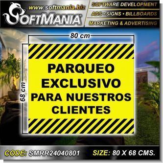 Material Publicitario PVC 3 Milimetros con Rotulacion Full Color con Texto Pa