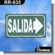 RR-035: ROTULO PREFABRICADO - SALIDA DERECHA
