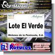 Pvc 3 Millimeters with Full Color Printing with Text Lot  el Verde Advertising Sign for Fruit Packing Plant brand Softmania Rotulos Dimensions 31.5x19.7 Inches