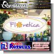 SMRR23100314: Embossed Letters Cut out from PVC Plastic 10 Millimeters with Text Floretica Logo Advertising Sign for Flower Shop brand Softmania Rotulos Dimensions 39.4x14.6 Inches