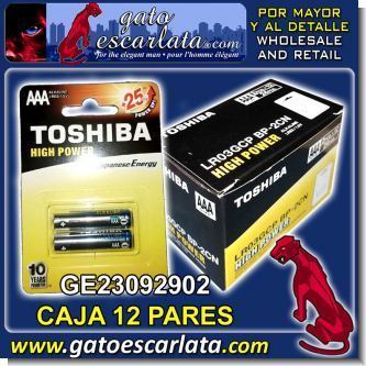 Read full article BATTERIES HIGH POWER TYPE AAA BRAND TOSHIBA BOX OF 12 PAIRS Read full article BATTERIES HIGH POWER TYPE AAA BRAND TOSHIBA BOX OF 12 PAIRS