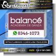 SIGN24042409: Translucent Vinyl Canvas Light Box Double Sided with Text Balance, Dance Academy Advertising Sign for Mall brand Softmania Ads Dimensions 48.8x31.5 Inches
