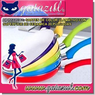 Lee el articulo completo SARTEN DE COLOR LLAMATIVO CON SUPERFICIE DE CERAMICA 20 PULGADAS