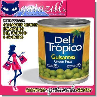 Read full article CANNED GREEN PEAS 5 1/2 OUNCES BRAND DEL TROPICO Read full article CANNED GREEN PEAS 5 1/2 OUNCES BRAND DEL TROPICO