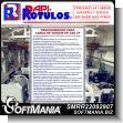 SMRR22092907: ROTULO PUBLICITARIO LAMINA DE HIERRO CON ROTULADO DE VINIL DE CORTE TEXTO PRO