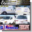 SMRR23100115: Advertising for Company Vehicle Fleet Double Sided with Text Olympus Eurociencia Advertising Sign for Industrial Sticker Factory brand Softmania Rotulos Dimensions 13.1x4.9 Foot