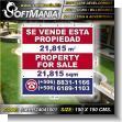 SMRR24041001: Full Color Banner with Metal Holes to Tie with Text Property for Sale Advertising Sign for Real Estate brand Softmania Ads Dimensions 59.1x59.1 Inches