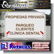 SMRR23100224: Premade PVC 3 Millimeters with Text Parking for Dental Clinic Customers Advertising Material for Public Parking brand Softmania Rotulos Dimensions 27.6x17.7 Inches