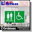 SMRR22092307: Premade PVC 3 Millimeters Text Bathroom for Employees Advertising Sign for Doctor Office brand Rapirotulos Dimensions 10.6x5.1 Inches