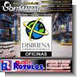 SMRR23051018: White Acrylic 3 Millimeters with Cut Vinyl Lettering with Text Trading Company Disbuena Offices Advertising Sign for Wholesale Warehouse brand Softmania Advertising Dimensions 13.8x17.7 Inches