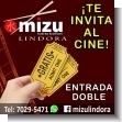 MIZU Lindora te obsequia una entrada doble al cine totalmente gratis!