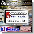 SMRR23100208: Acrylic Led Light Box Double Sided with Text Don Carlos Drugstores Advertising Sign for Pharmacy brand Softmania Rotulos Dimensions 48.4x27.6 Inches