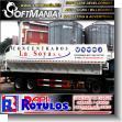 SMRR23051729: Advertising for Company Vehicle Fleet Double Sided with Text Advertising for Raw Materials Container Advertising Sign for Food Factory brand Softmania Advertising Dimensions 29.5x7.2 Foot