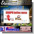 SMRR23091609: Iron Sheet with Full Color Adhesive Vinyl Labeling with Text Group Belloc Mesa Advertising Sign for Construction Company brand Softmania Rotulos Dimensions 63x31.5 Inches