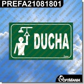PREFA21081801:    Rotulo Prefabricado - DUCHA