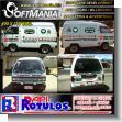 SMRR23102520: Advertising for Company Vehicle Fleet Double Sided with Text Valley Fumigadora Advertising Sign for Fumigation Company brand Softmania Rotulos Dimensions 13.1x4.9 Foot
