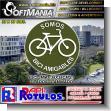 Pvc Plastic 3 Millimeters with Cut Vinyl Lettering with Text We are Bike Friendly Advertising Sign for Administrative Office brand Softmania Rotulos Dimensions 15x15 Inches