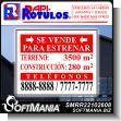 SMRR22102608: Full Color Banner with Metal Holes to Tie with Text Land for Sale with Construction Advertising Sign for Real Estate brand Rapirotulos Dimensions 39.4x31.5 Inches