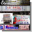 SMRR23051611: Advertising for Company Vehicle Fleet Double Sided with Text Lettering for Container of Raw Materials Advertising Sign for Food Factory brand Softmania Advertising Dimensions 32.8x7.2 Foot