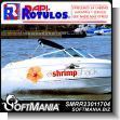 SMRR23011704: Cut Vinyl Decal Sticker Double Sided with Text Speed Boat Side Advertising Sign for Travel Agency brand Rapirotulos Dimensions 43.3x13.8 Inches