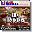 SMRR22112309: Led Light Box with Irregular Shape and Acrylic Face with Text Los Troncos Bar and Steakhouse Advertising Sign for Restaurant Bar brand Rapirotulos Dimensions 78.7x35.4 Inches