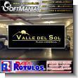 SMRR23042006: Metal Sheet of Iron with Aluminum Frame with Text Shopping Plaza Valle del Sol Advertising Sign for Mall brand Softmania Advertising Dimensions 78.7x31.5 Inches