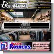 SMRR23112906: Translucent Vinyl Canvas Light Box with Text Galatea, Spanish Fashion Advertising Sign for Clothing Store brand Softmania Advertising Dimensions 19x2.5 Foot