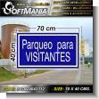 Transparent Acrylic with Reverse Lettering with Text Parking for Visitors Advertising Material for Hydroelectric Production Plant brand Softmania Ads Dimensions 27.6x19.7 Inches