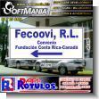 SMRR23100218: Premade PVC 3 Millimeters with Text Costa Rica Canada Foundation Advertising Material for Public Institution brand Softmania Rotulos Dimensions 23.6x9.8 Inches