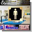 SMRR23042210: Transparent Acrylic with Reverse Lettering with Text Mens Restroom Advertising Sign for Physical Therapy Center brand Softmania Advertising Dimensions 4.7x4.7 Inches