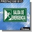 PREFA21081813: ROTULO PREFABRICADO - SALIDA DE EMERGENCIA