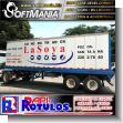 SMRR23051111: Advertising for Company Vehicle Fleet Double Sided with Text Food Transportation Container Advertising Advertising Sign for Food Factory brand Softmania Advertising Dimensions 26.3x8.2 Foot