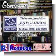 SMRR23100121: Pvc Plastic 3 Millimeters with Cut Vinyl Lettering with Text Expolibros Legal Library Advertising Sign for Legal Bookstore brand Softmania Rotulos Dimensions 47.2x15.7 Inches