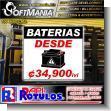 SMRR23100232: Pvc 3 Millimeters with Full Color Printing with Text Batteries from 34900 Advertising Sign for Auto Parts Agency brand Softmania Rotulos Dimensions 39.4x35.4 Inches