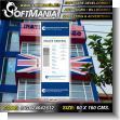 SIGN24042612: Rotulo Publicitario Banner Roller up Impresion Full Color con Texto Ingles General, Niveles Academicos para Centro Educativo marca Softmania Ads de Dimensiones 0.6x1.6 Metros